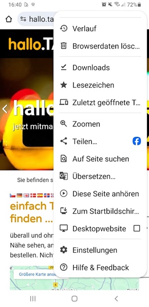 Taxi in der Nähe finden